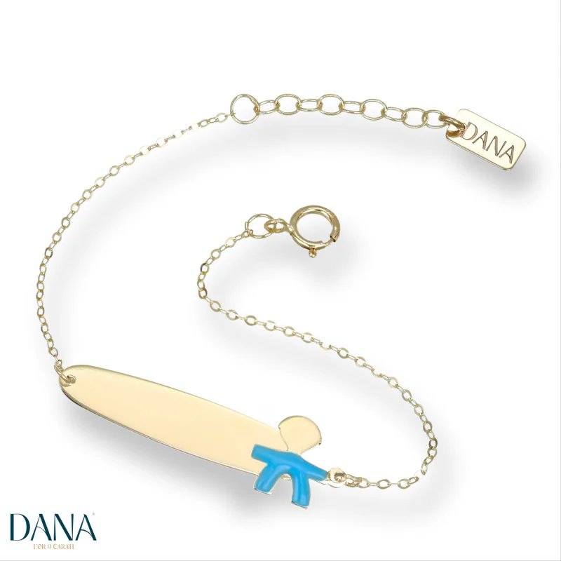 Bracciali Dana Baby targa e bebè maschio BRBFC08OGSUL13E2
