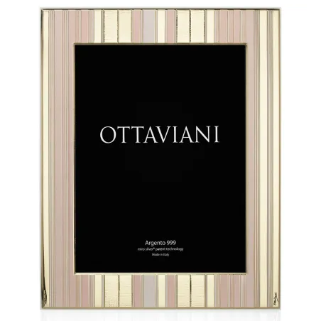 Portafoto Ottaviani Righe Cipria 3020D - orola