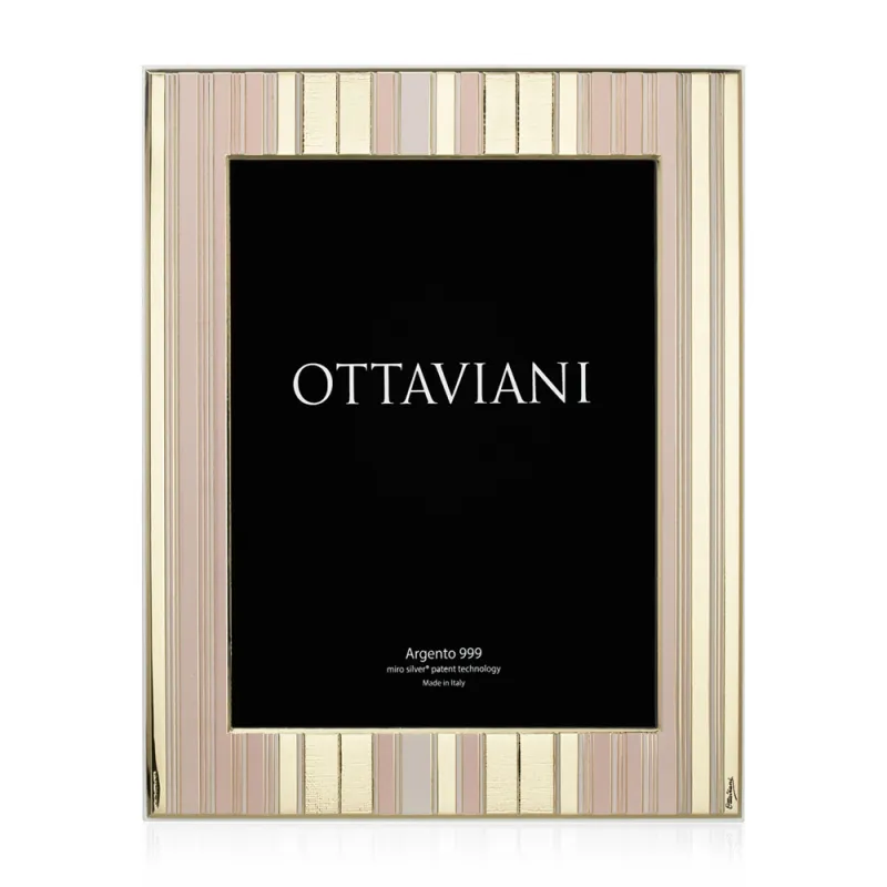 Portafoto Ottaviani Righe Cipria 3020AD - orola