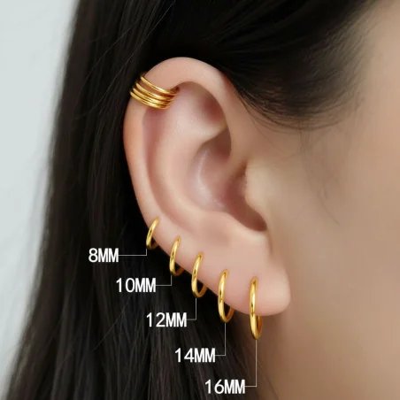 Orecchini Cerchio chiusura a scomparsa D'orato ORC002