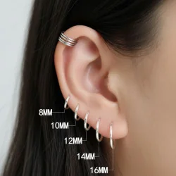 Orecchini Orecchini cerchio chiusura a scomparsa ORC001