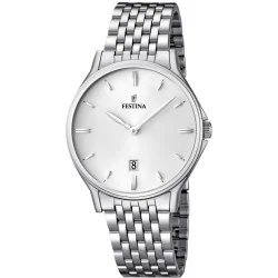 Orologio Festina Classic quadrante chiaro indici
