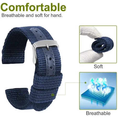 Cinturino Nylon blu 22mm nylb22mm - orola