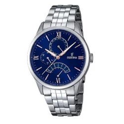 Orologio Festina retrograde quadrante blu indici ramati