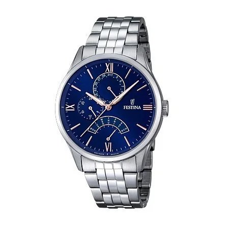 Orologio Festina retrograde quadrante blu indici ramati