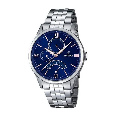 Orologio Festina retrograde quadrante blu indici ramati