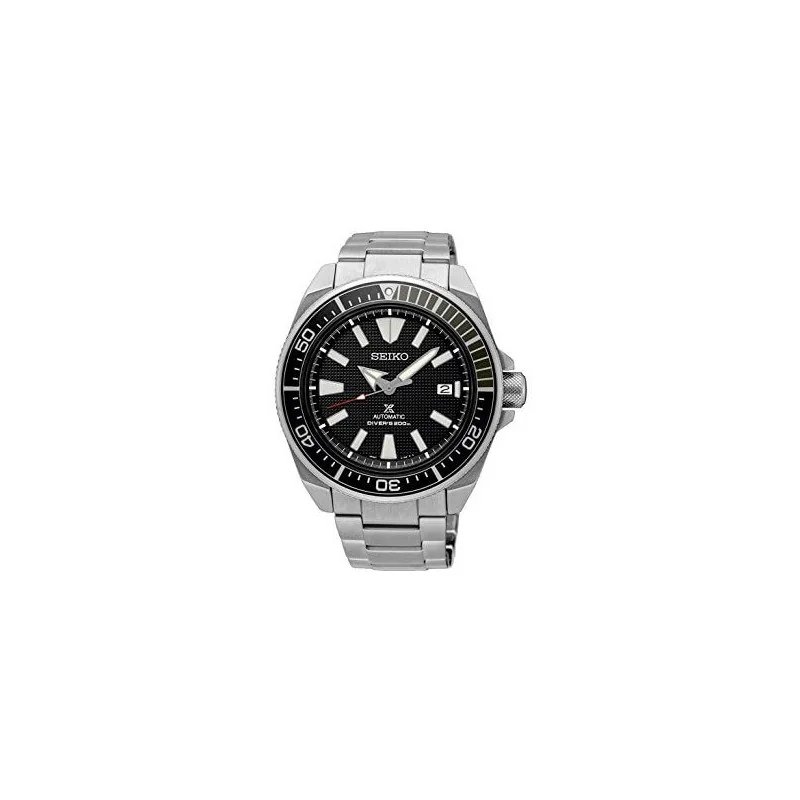 Seiko Prospex SRPF03K1 Orologio Da Uomo 'Samurai' – Analogico, Argento, Bracciale, Calendario Giorno E Data, 13 Mm