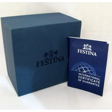 Orologio Festina crono quadrato bianco e azzurro F16074/A -