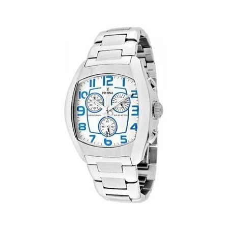 Orologio Festina crono quadrato bianco e azzurro